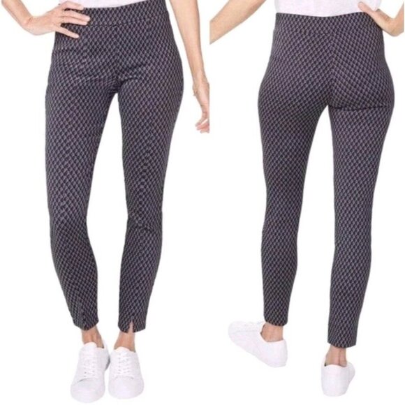 NYDJ Basic Legging Pants Lift Tuck Slit Charcoal Diamond Grey 6 NWT MBGA2556 6 - Picture 1 of 10